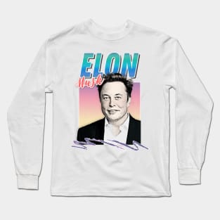 Elon Musk ∆†∆†∆ 90s Style Aesthetic Design Long Sleeve T-Shirt